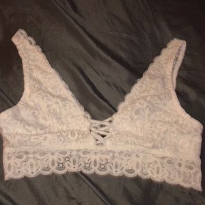 white bralette